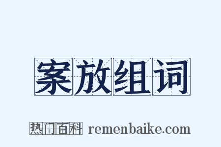 案放组词是什么意思的图片